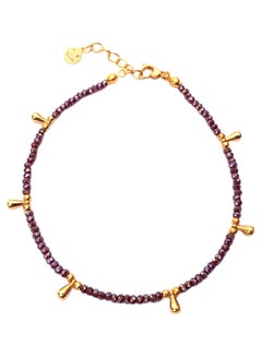 Gold Plated Anklet With Crystal