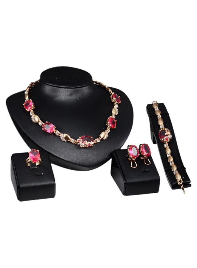 4-Piece 18 Karat Gold Plated Jewellery Set - v1566933723/N29238630A_1