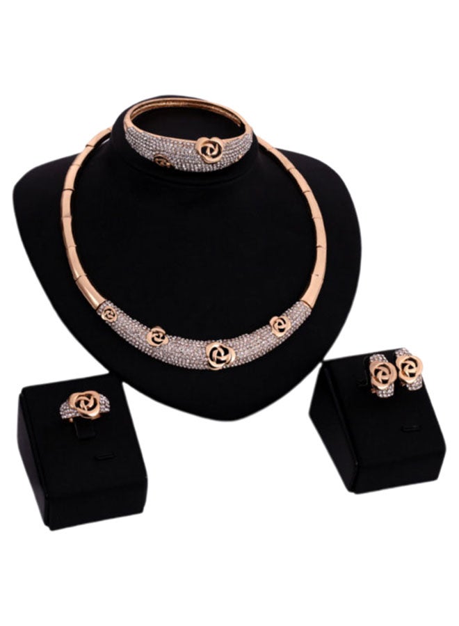 4-Piece 18 Karat Gold Plated Jewellery Set - v1566933725/N29238641A_1