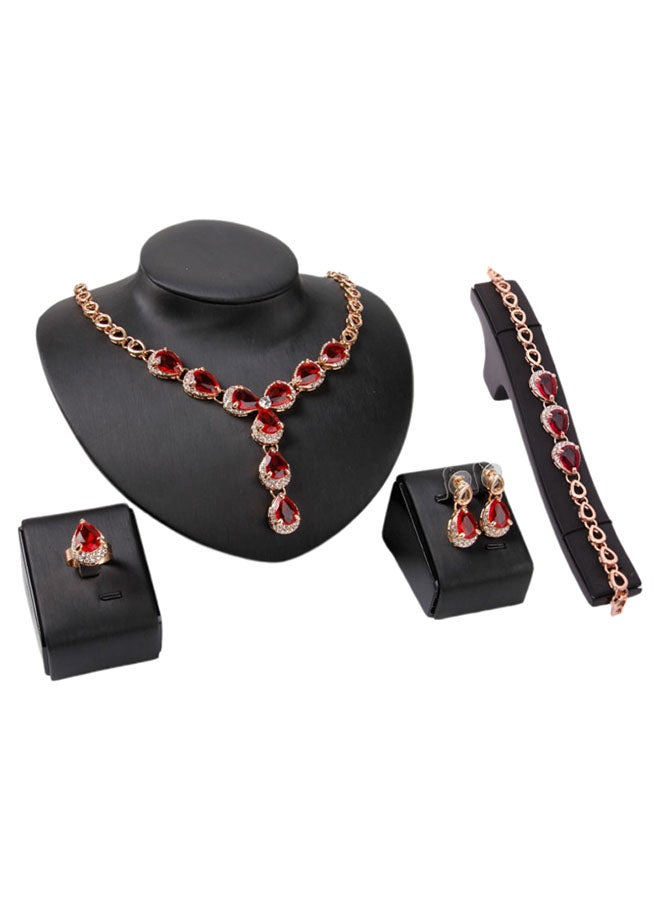 4-Piece 18 Karat Gold Plated Jewellery Set - v1566933727/N29238655A_1