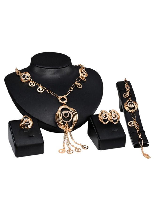 4-Piece 18 Karat Gold Plated Jewellery Set - v1566933732/N29238690A_1