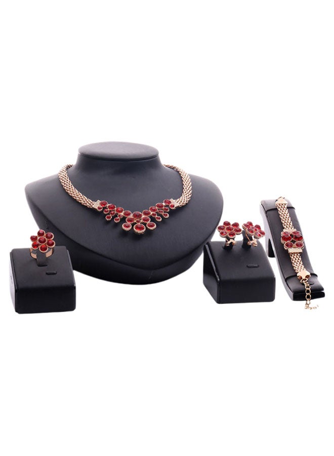DD 4-Piece 18 Karat Gold Jewellery Set