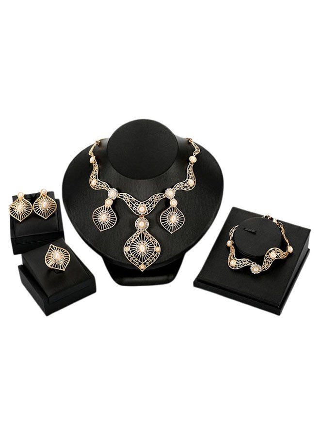 DD 4-Piece 18 Karat Gold Jewellery Set