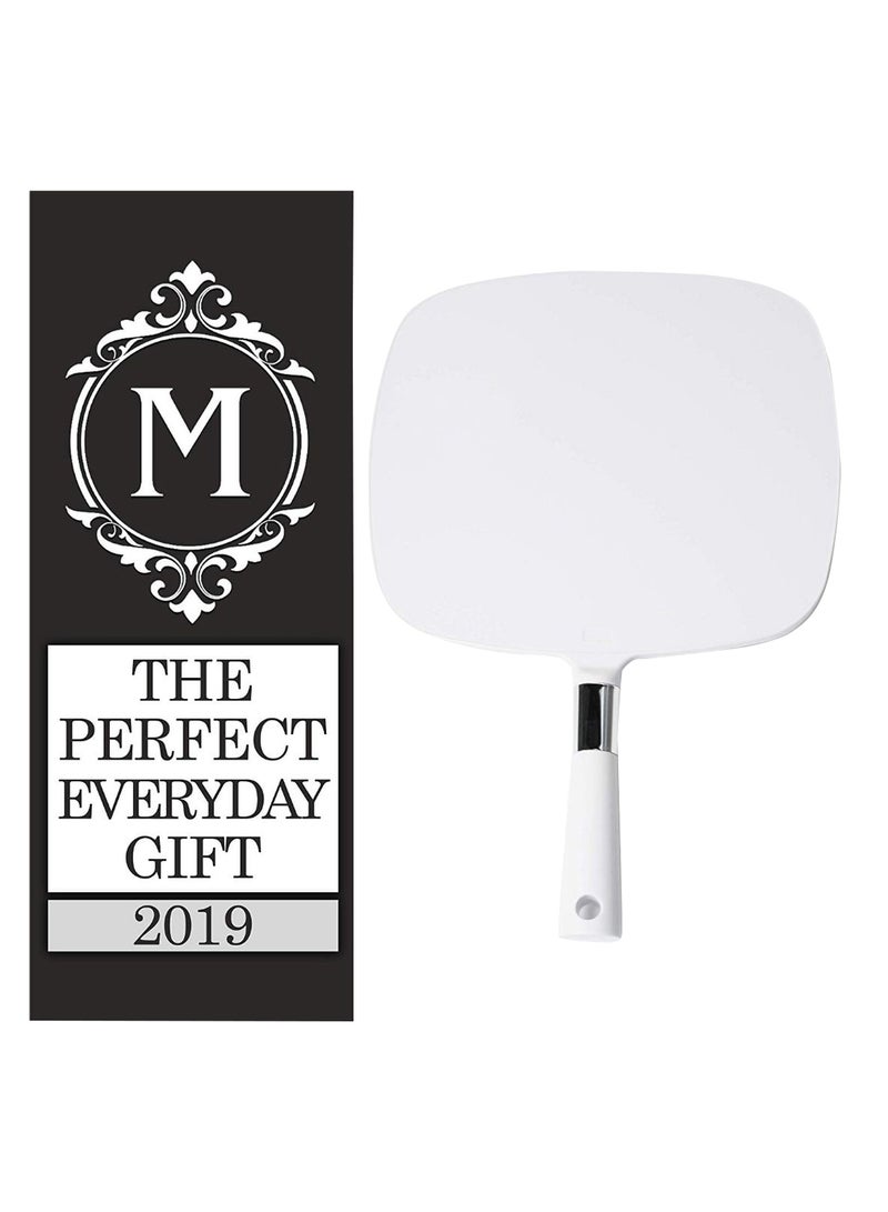 ميرورفانا مرآة مكياج احترافية محمولة باليد أبيض - Image 2