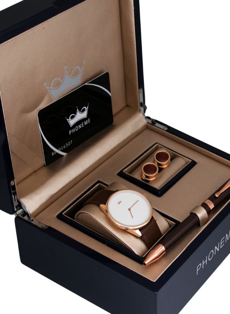 فونيم ساعة كوارتز مستديرة وبعقارب من خليط معدني طراز 2007557 men - Image 2