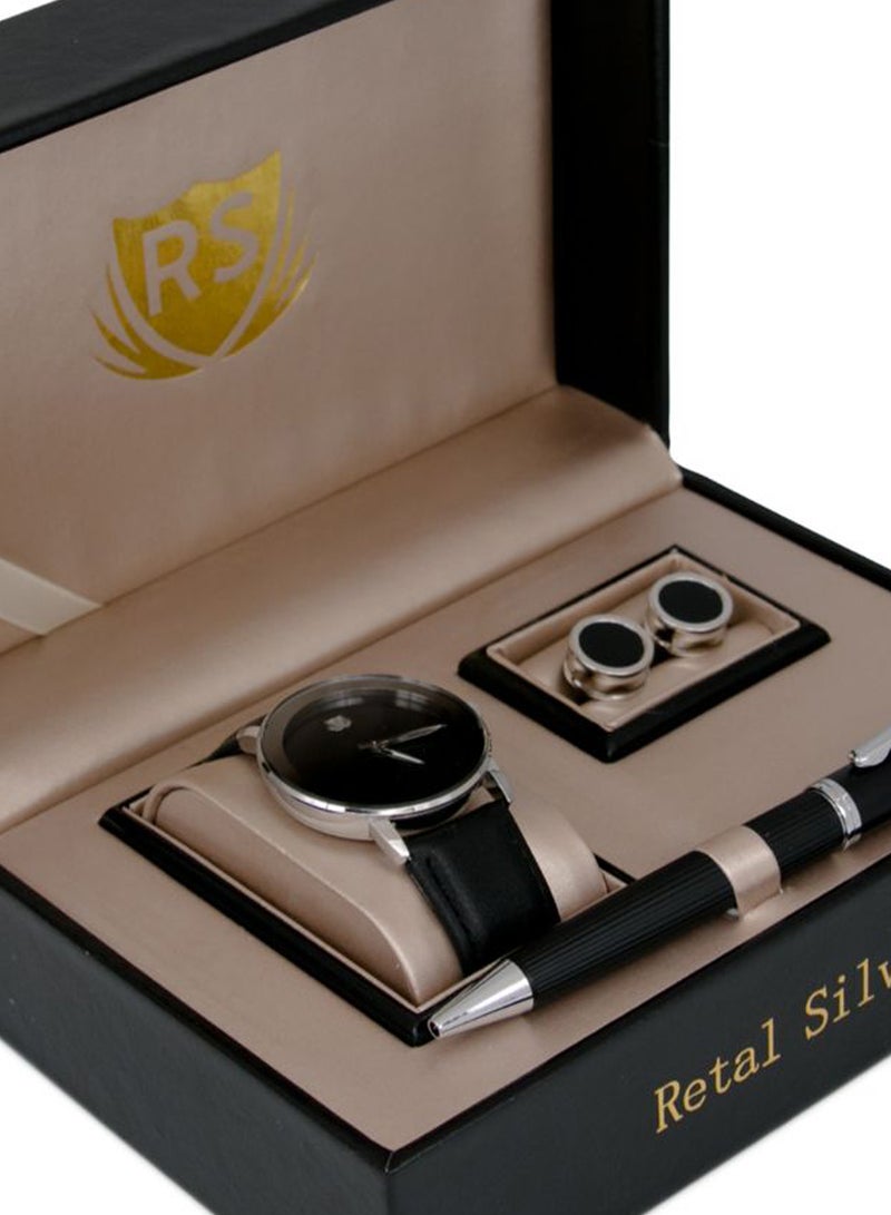 RS - Men's Men's Alloy Band Analog Watch Gift Set 2007590 - Image 1