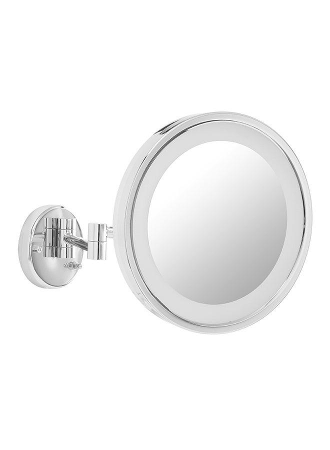 Jerdon Led Lighted Wall Mount Makeup Mirror Silver