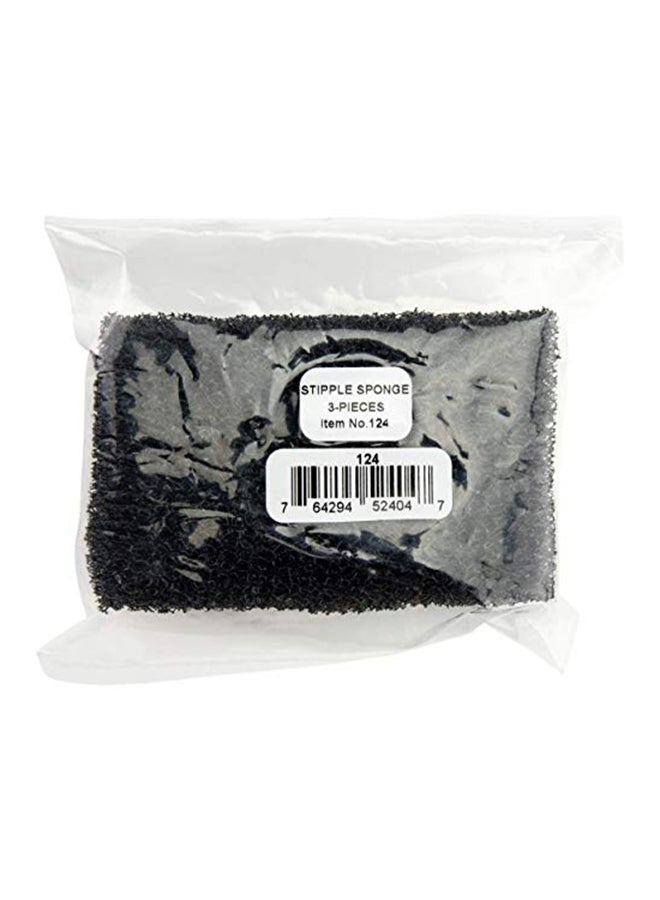 mehron Pack Of 3 Makeup Stipple Sponge Black - Image 2