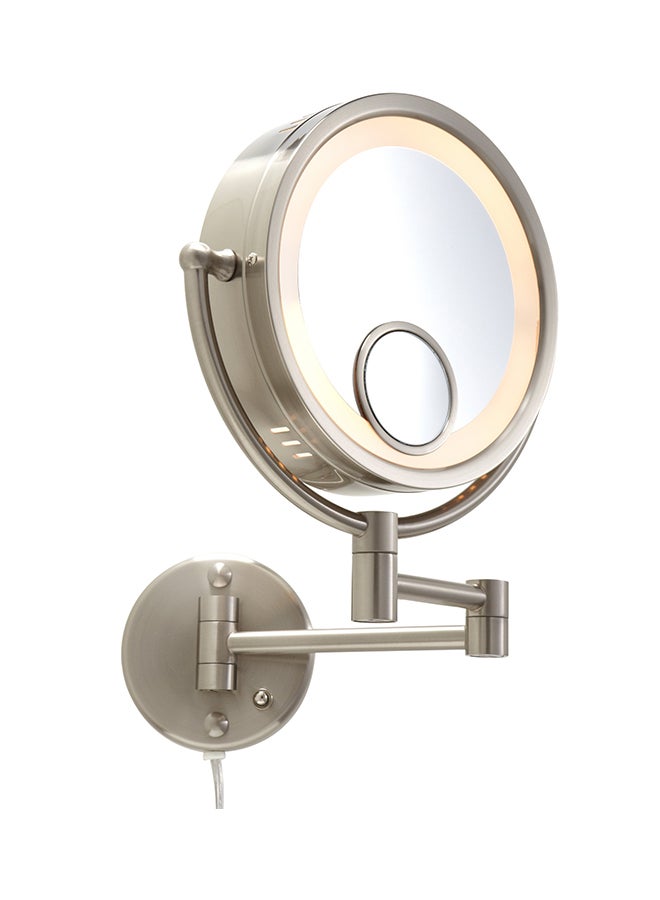 Jerdon Lighted Wall Mount Makeup Mirror Silver - Image 2