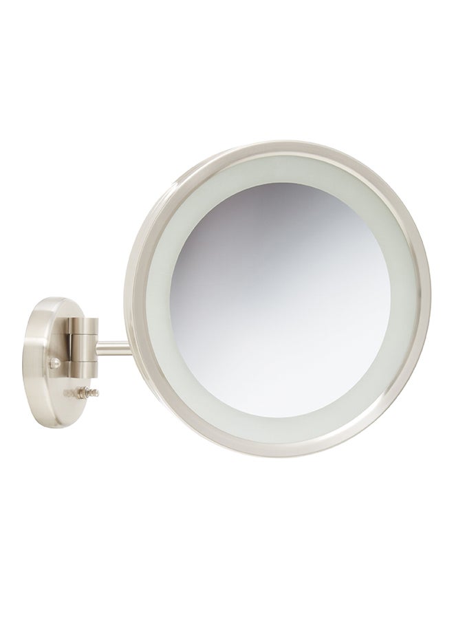 جيردون مرآة مكياج بإضاءة LED تثبّت على الحائط فضي