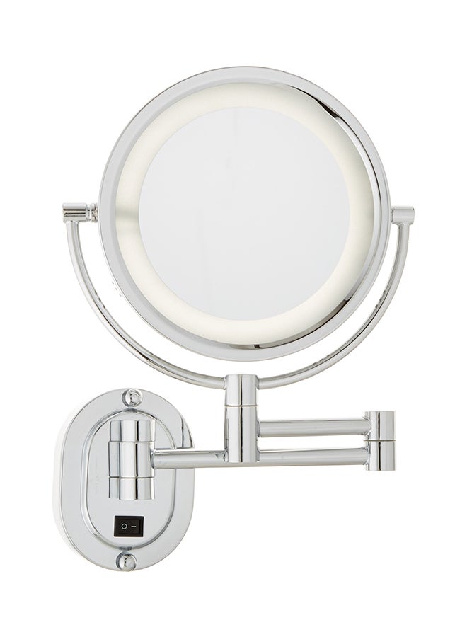 جيردون مرآة مكياج مكبرة 5X مرات للتثبيت على الحائط بسلك مباشر فضي - Image 1