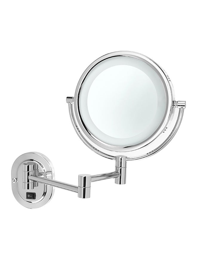 جيردون مرآة مكياج مكبرة 5X مرات للتثبيت على الحائط بسلك مباشر فضي - Image 2