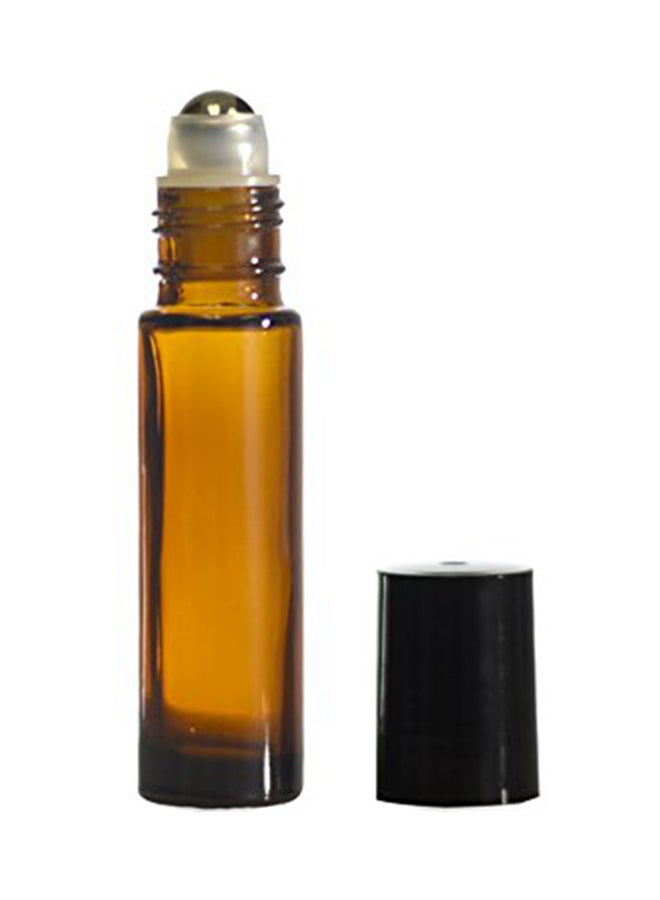 True Decor Pack Of 72 Amber Glass Roll On Bottle With Stainless Steel Ball Caps Yellow