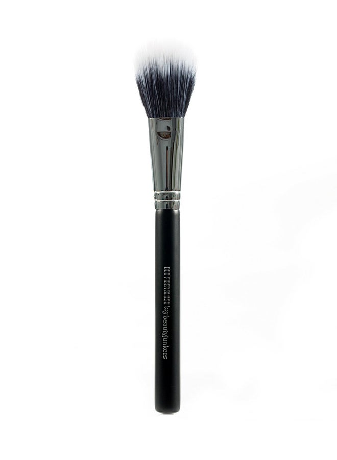 Beauty Junkees Professional Duo Fiber Makeup Brush Silver/Black  - Image 1