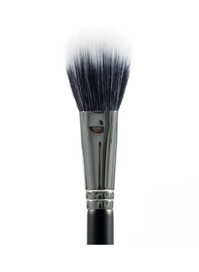 Beauty Junkees Professional Duo Fiber Makeup Brush Silver/Black  - Image 2