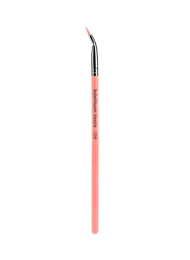 Bdellium Tools Professional Bambu Series Bent Eyeliner Brush- 708 Pink 