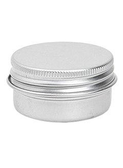 CTKcom Pack Of 10 Screw Top Round Steel Tins Silver 