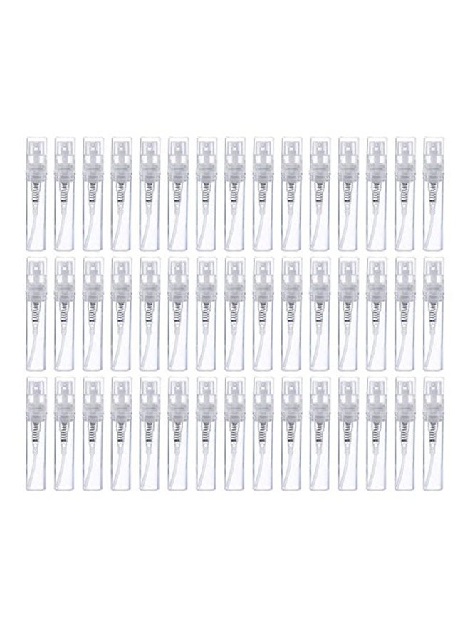 SHADIAO 50-Piece Refillable Glass Makeup Spray Bottle Set Clear