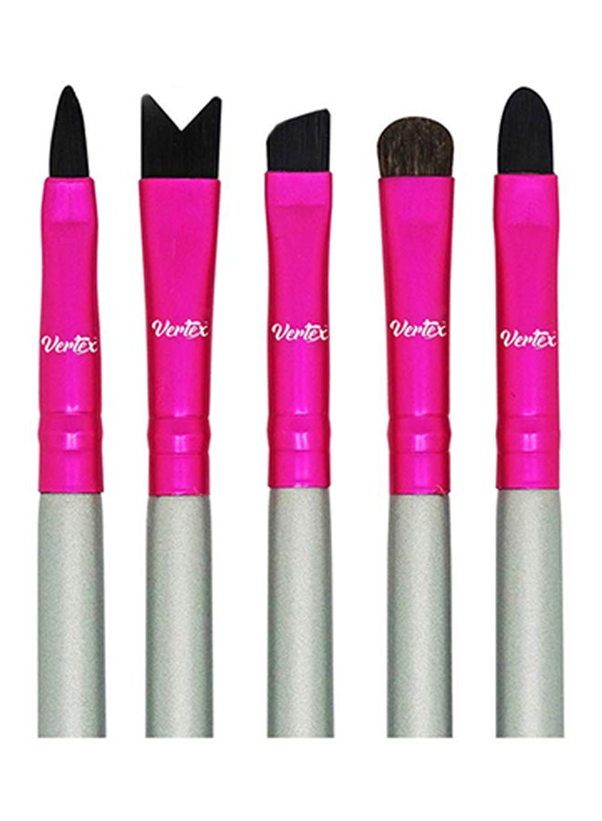 VERTEX - 5-Piece Lip Brush Set Pink/White - Image 1