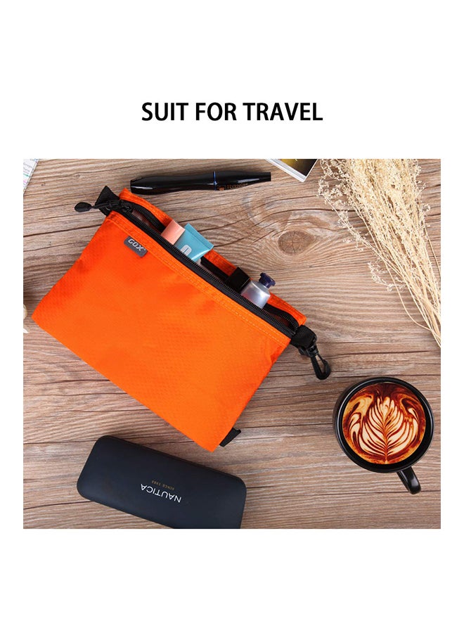 GOX Carry On Toiletry Zipper Pouch Orange - Image 2