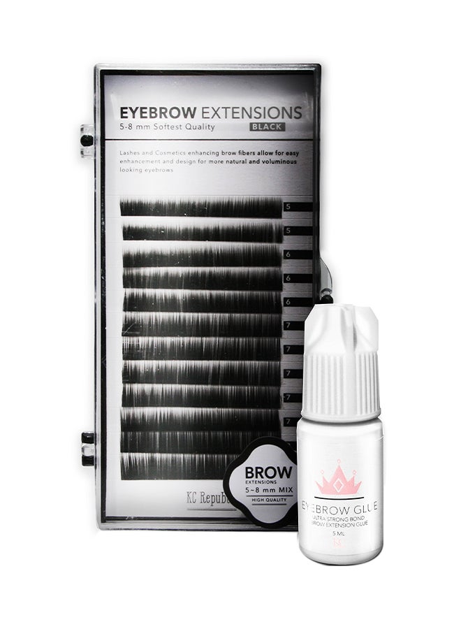 KC Republic - Eyebrow Extension Kit With Extension Glue Black - Image 1