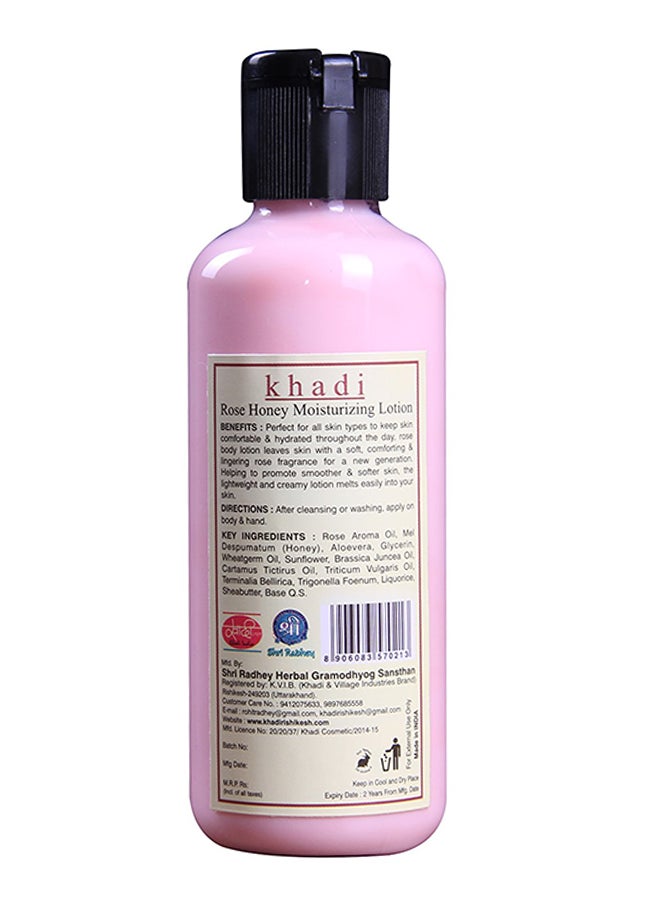 KHADI RISHIKESH Pack Of 2 Herbal Rose Honey Moisturizing Lotions Clear 420ml - Image 2