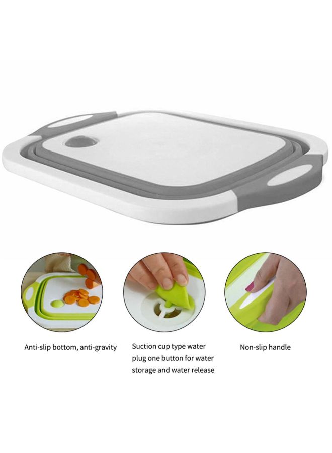 Generic - Multi Functional Cutting Board And Folding Basket Grey/White 40x30x25cm - Image 1