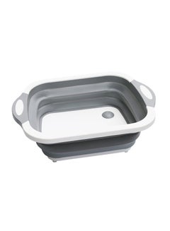 Multi Functional Cutting Board And Folding Basket Grey/White 40x30x25cm
