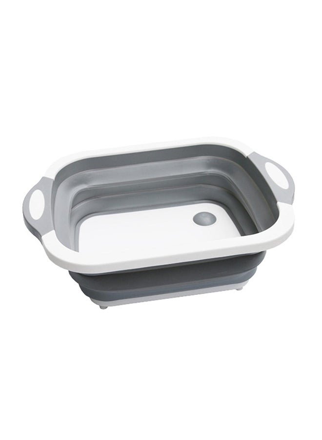 Generic - Multi Functional Cutting Board And Folding Basket Grey/White 40x30x25cm - Image 1
