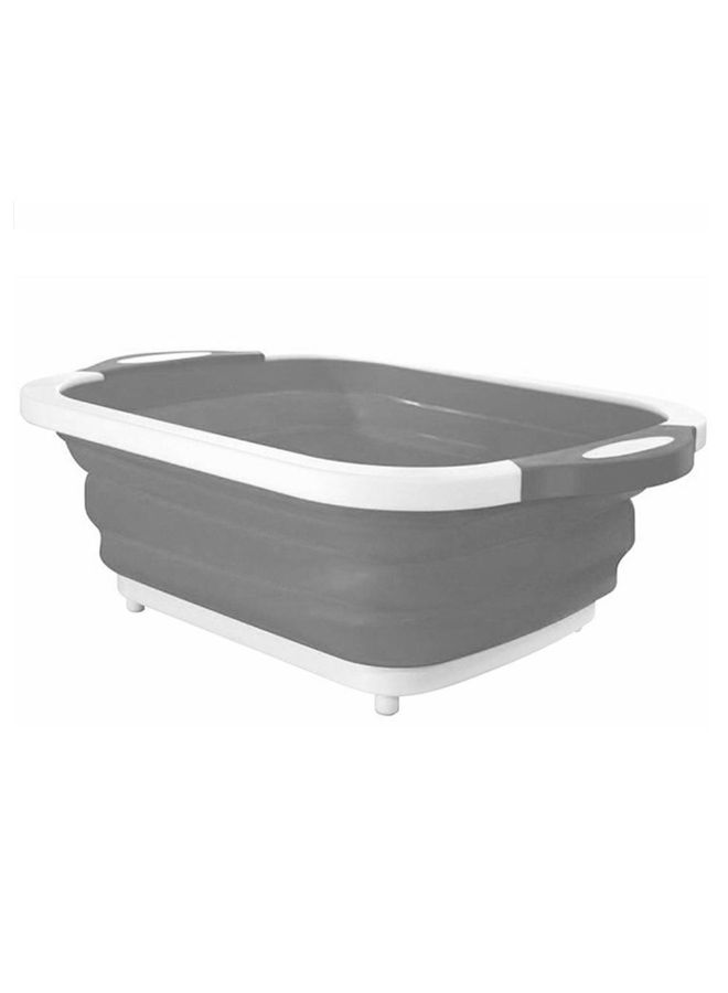 Generic - Multi Functional Cutting Board And Folding Basket Grey/White 40x30x25cm - Image 1
