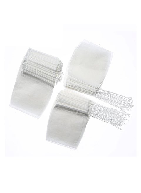 Pack Of 100 Disposable Tea Filter Bag White 5x7cm