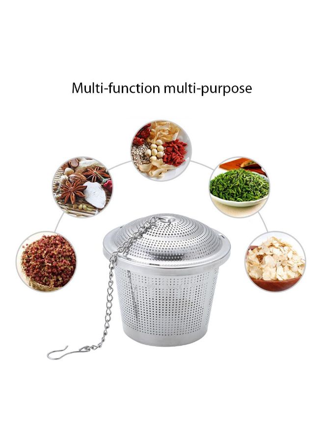 Loose Leaf Tea Strainer Silver 4.5x4.5x4centimeter  - Image 4