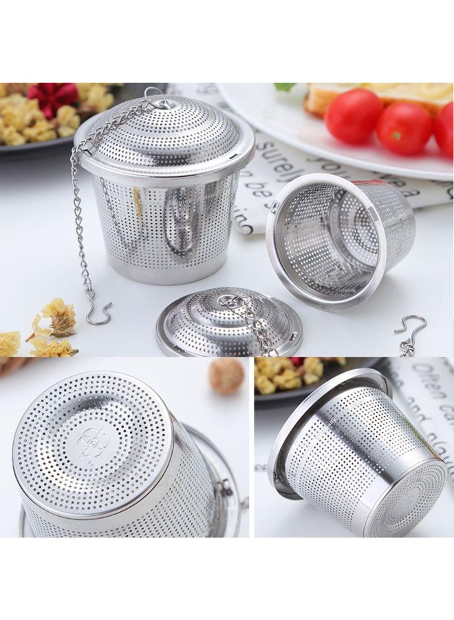 Loose Leaf Tea Strainer Silver 4.5x4.5x4centimeter  - Image 5