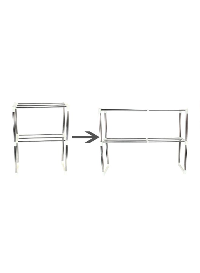 Generic - Multifunctional Microwave Oven Rack Silver 49.5-80x25x60.5cm - Image 1