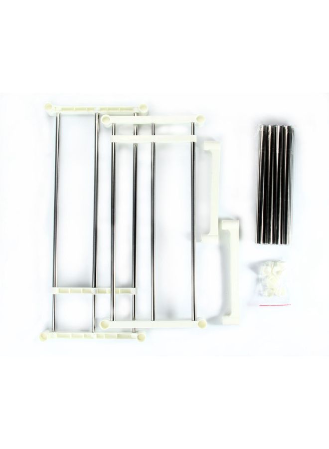Generic - Multifunctional Microwave Oven Rack Silver 49.5-80x25x60.5cm - Image 1