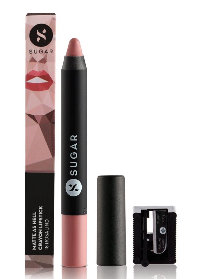 SUGAR Cosmetics - Matte As H*** Crayon Lipstick With Sharpener 18 Rosalind - Image 1