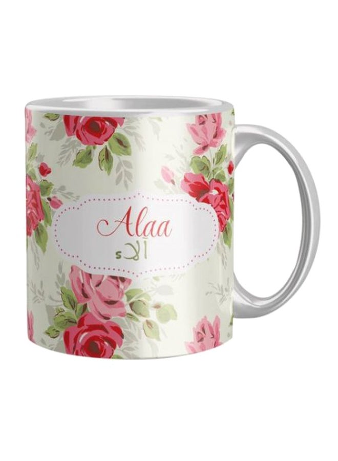 iPrint Alaa Printed Coffee Mug White/Pink/Green 