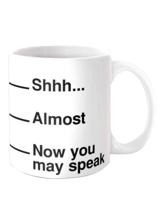 iPrint Printed Ceramic Coffee Mug Black/White 