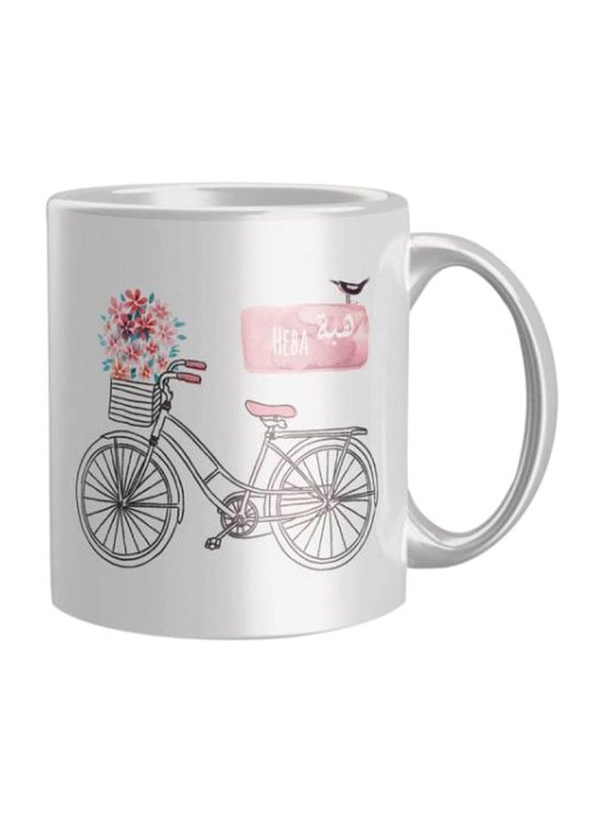 iPrint Printed Ceramic Coffee Mug White/Pink/Blue One Size