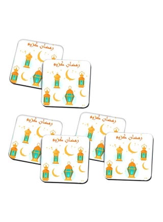 6-Piece Coaster Set White/Yelllow/Green - v1566975105/N29425792A_1