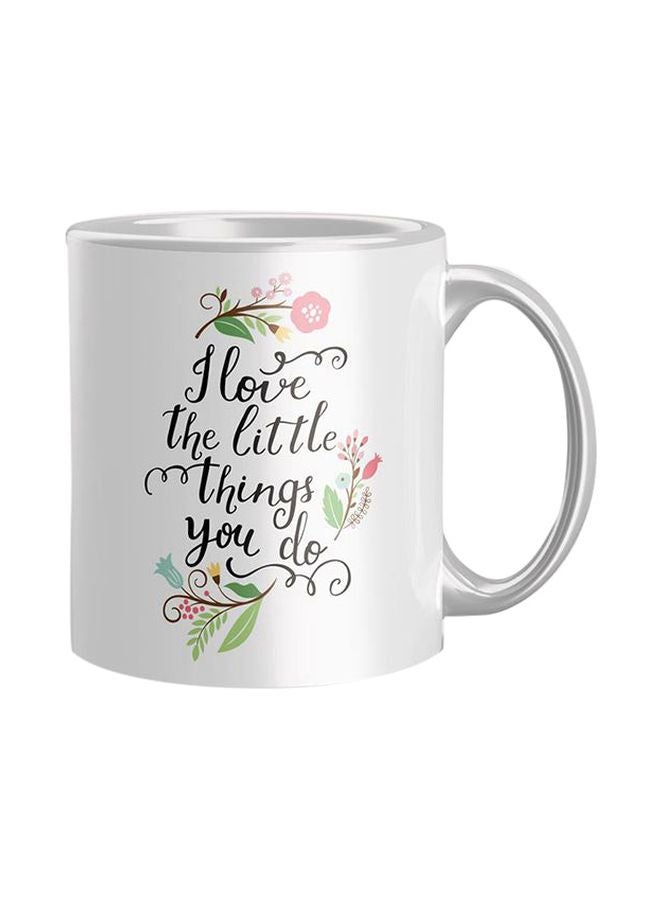 Printed Coffee Mug White/Black/Green Standard