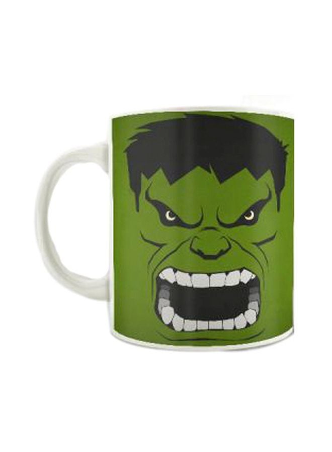 برنتيك مج مزين بنمط مطبوع بكلمة "Hulk" أخضر/أسود/أبيض 350ملليلتر 