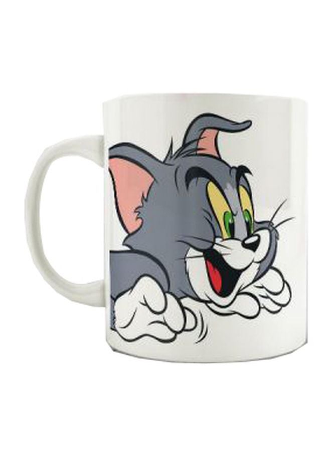 PrinTech Tom And Jerry Printed Mug White/grey/Brown 350ml 