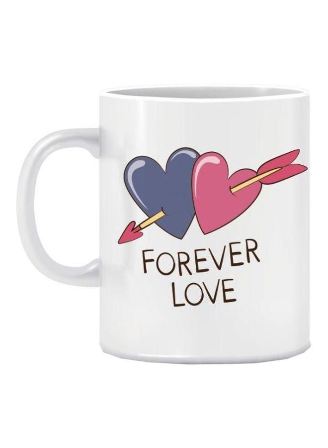 papeyone - Forever Love Printed Mug White/Grey/Pink - Image 1