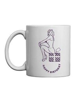 p.h Printed Ceramic Coffee Mug White/Purple One Size 