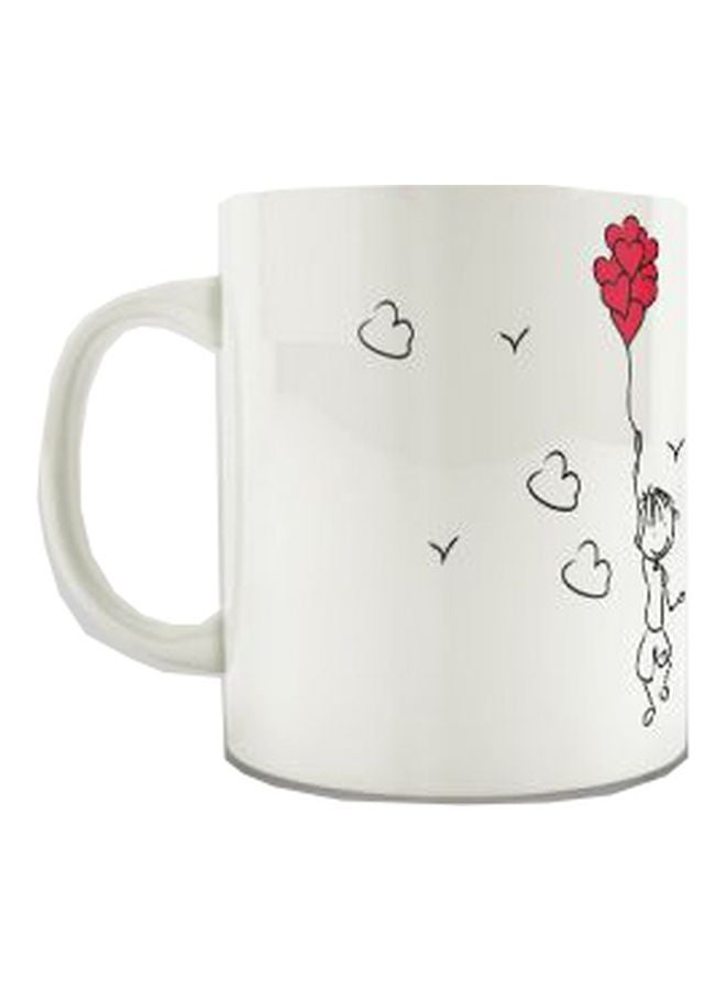 PrinTech Love Printed Mug White/Black/Red 
