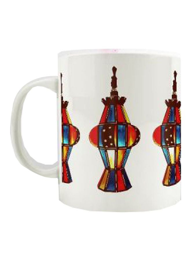 برنتيك مج من السيراميك بطبعة أبيض/أحمر/أزرق