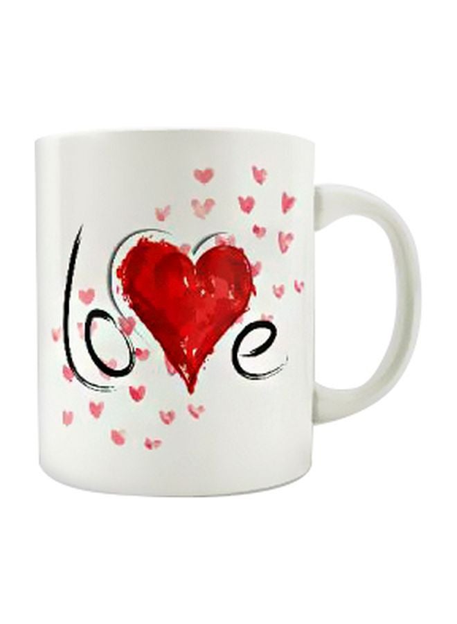 PrinTech - Love Printed Mug White/Red/Black - Image 1