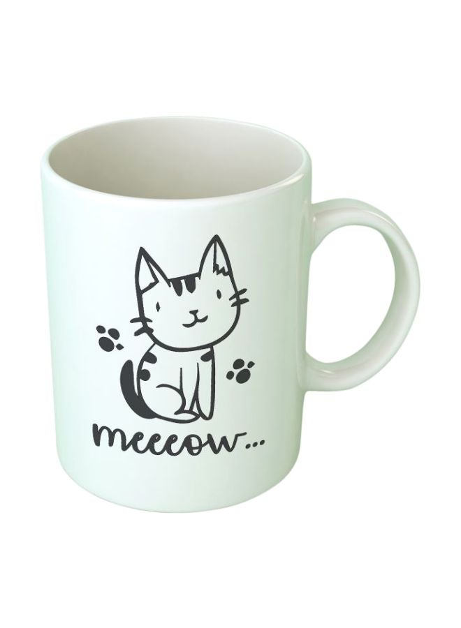 Upteetude - Printed Ceramic Coffee Mug White/Black - Image 1