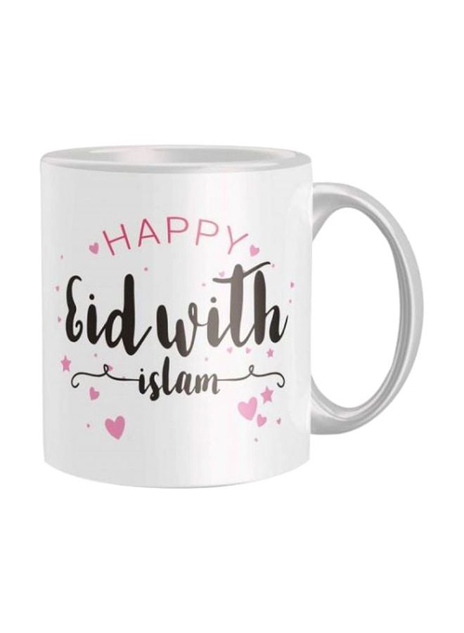 iPrint Printed Ceramic Coffee Mug White/Black/Pink One Size